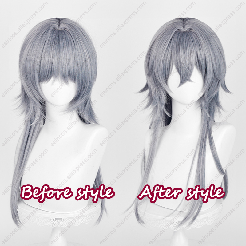 Arknights Logos Cosplay Wig 62 - Anime Cosplay Blue Hair 评论和价格