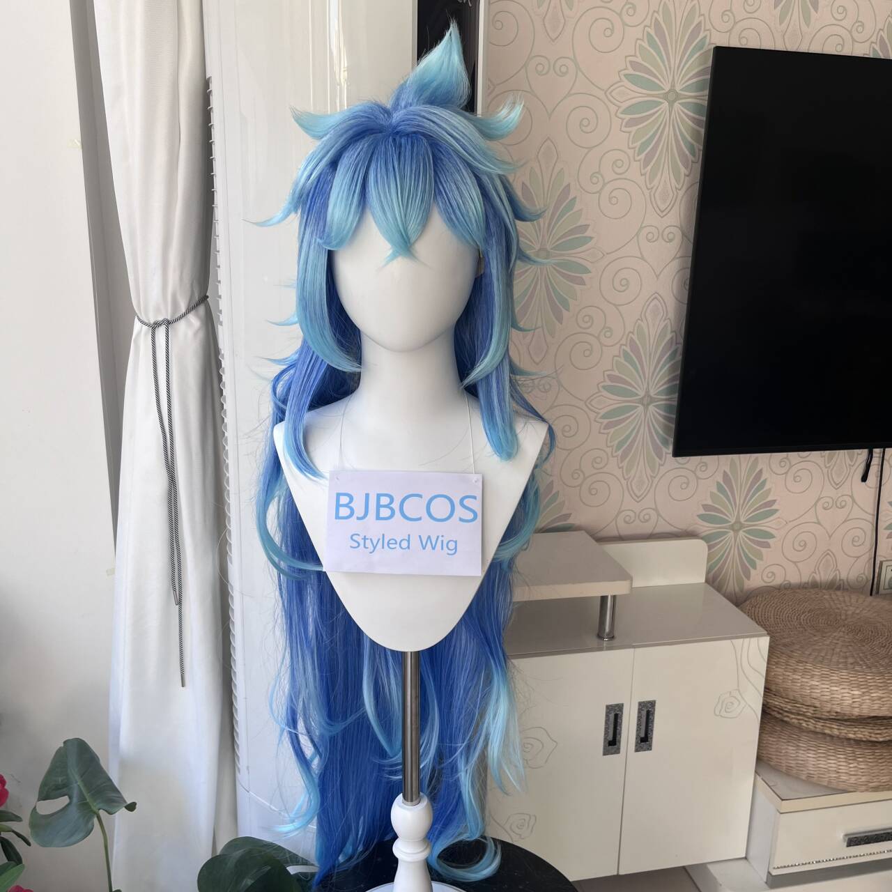 [Styled Wig]Idia Cosplay Wig A - Anime Cosplay Blue Hair 评论和价格