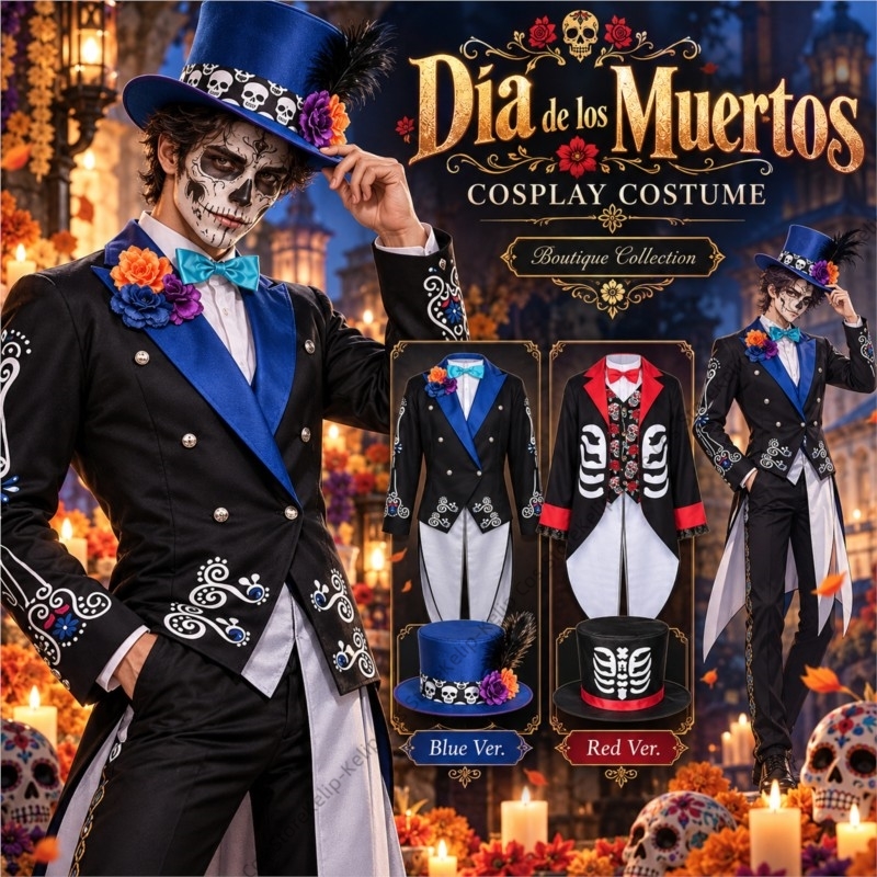 Día de los Muertos Couple Cosp - Anime Cosplay Couple 评论和价格